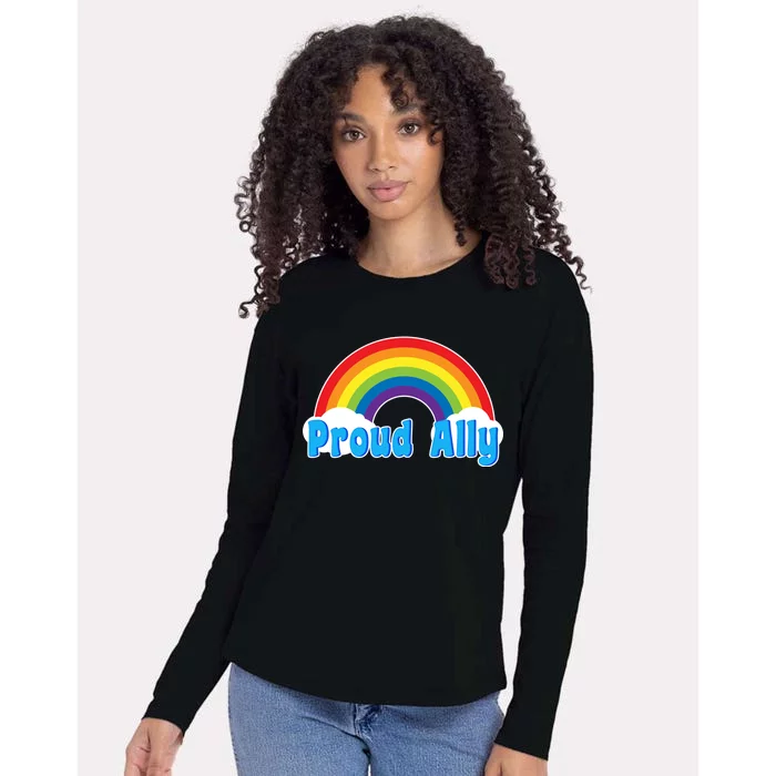 Proud Ally LGBT Support Womens Cotton Relaxed Long Sleeve T-Shirt