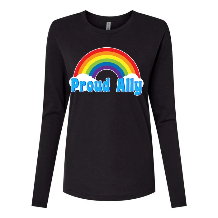 Proud Ally LGBT Support Womens Cotton Relaxed Long Sleeve T-Shirt