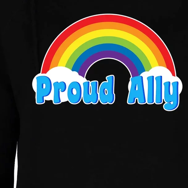 Proud Ally LGBT Support Womens Funnel Neck Pullover Hood