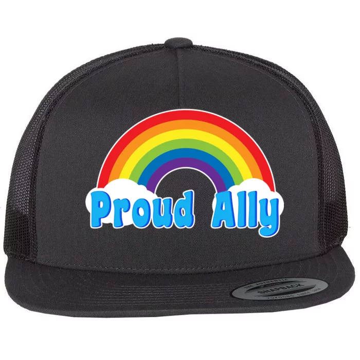 Proud Ally LGBT Support Flat Bill Trucker Hat