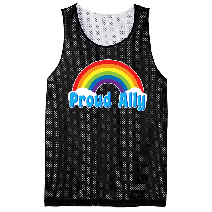 Proud Ally LGBT Support Mesh Reversible Basketball Jersey Tank