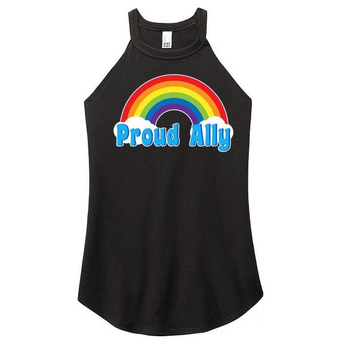 Proud Ally LGBT Support Women’s Perfect Tri Rocker Tank