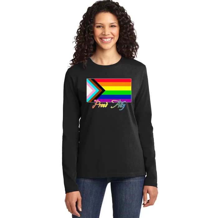 Proud Ally Vintage Ladies Long Sleeve Shirt