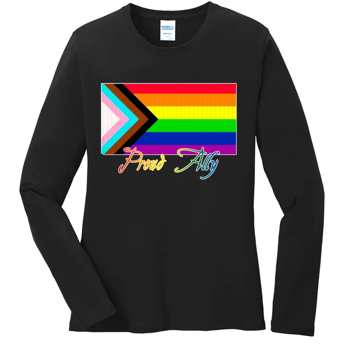 Proud Ally Vintage Ladies Long Sleeve Shirt