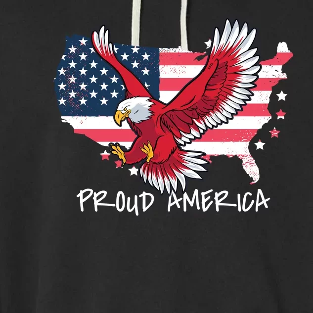 Proud American Eagle Garment-Dyed Fleece Hoodie