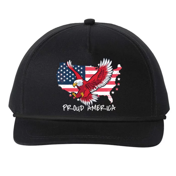 Proud American Eagle Snapback Five-Panel Rope Hat