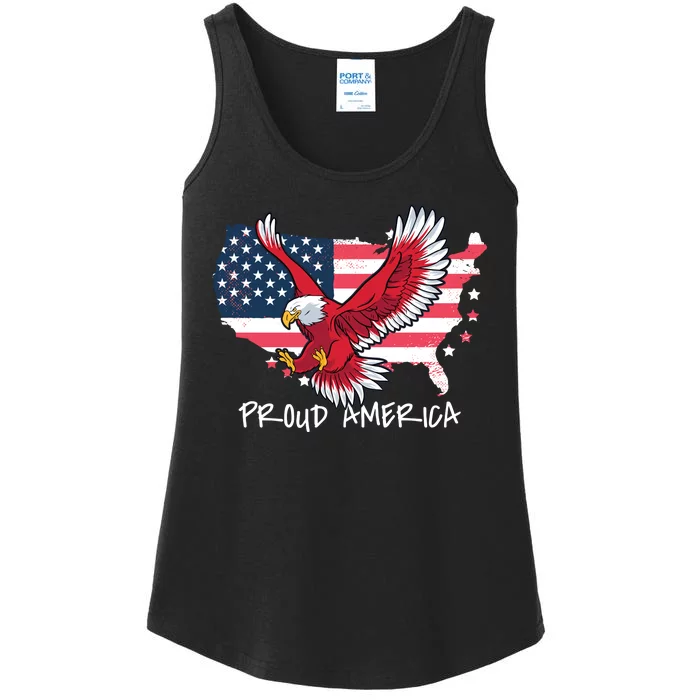 Proud American Eagle Ladies Essential Tank