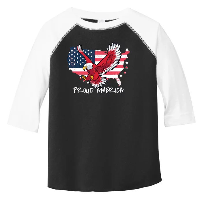 Proud American Eagle Toddler Fine Jersey T-Shirt