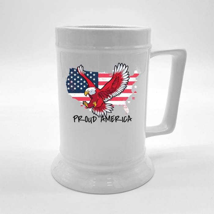 Proud American Eagle Front & Back Beer Stein