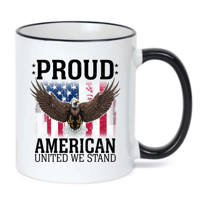 Proud American United We Stand Eagle Black Color Changing Mug