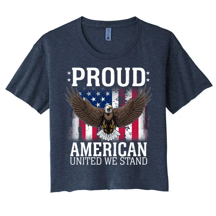 Proud American United We Stand Eagle Women's Crop Top Tee