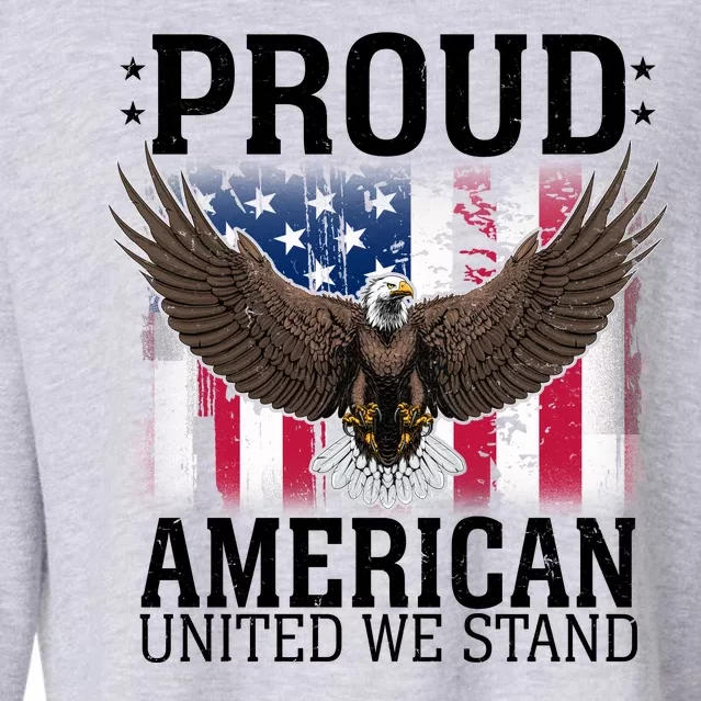 Proud American United We Stand Eagle Cropped Pullover Crew