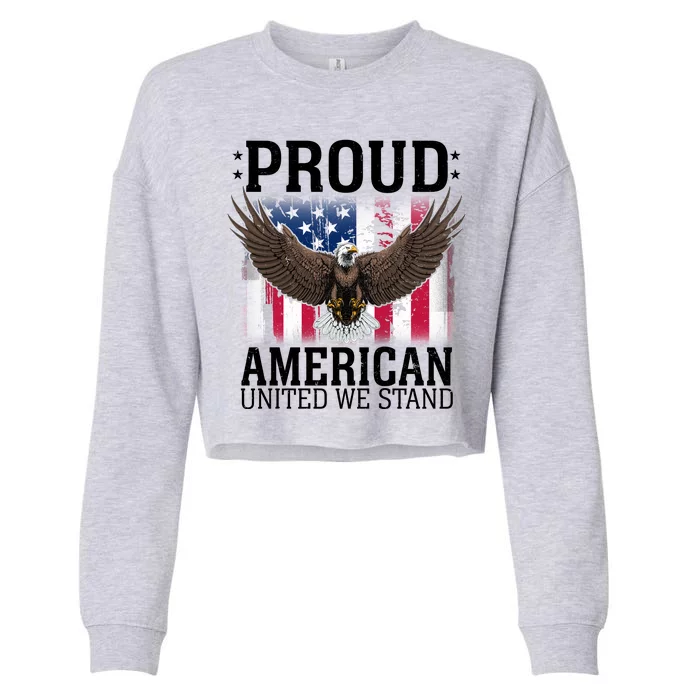 Proud American United We Stand Eagle Cropped Pullover Crew