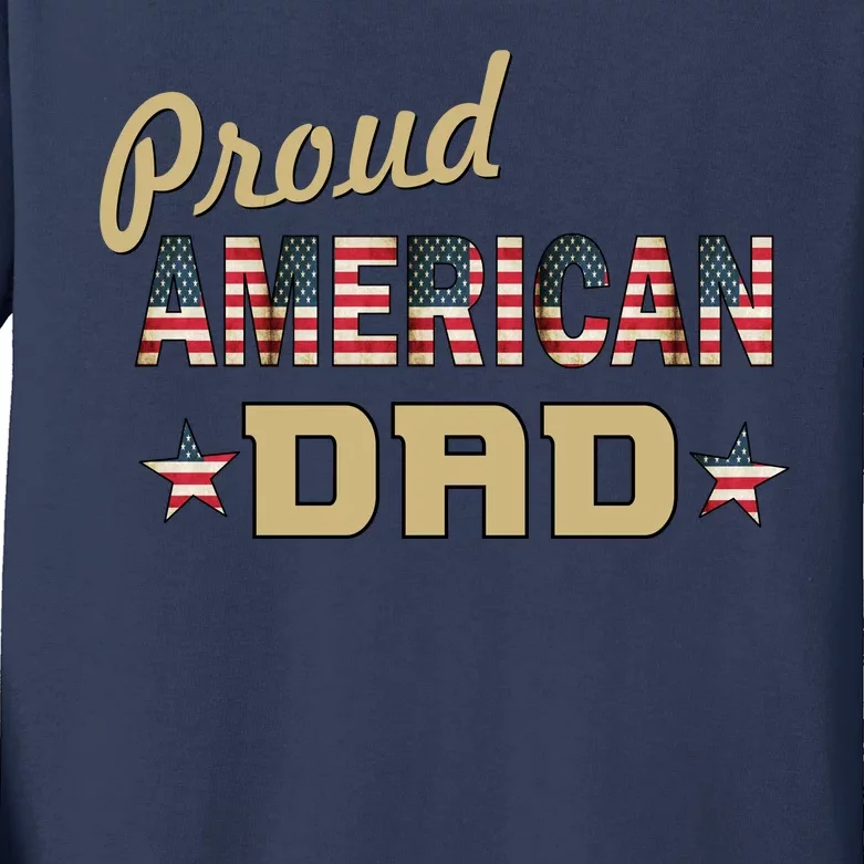 Proud Army Dad Kids Long Sleeve Shirt