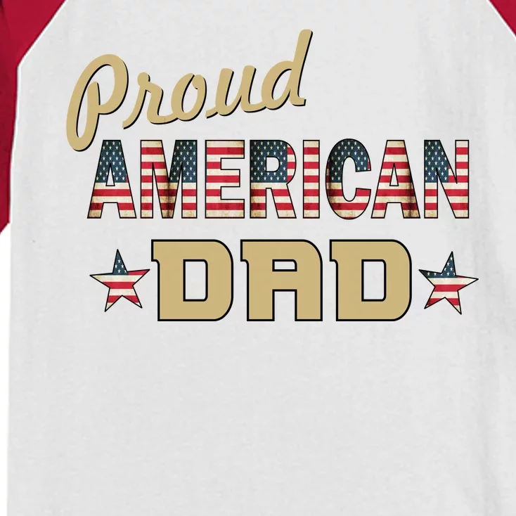 Proud Army Dad Kids Colorblock Raglan Jersey