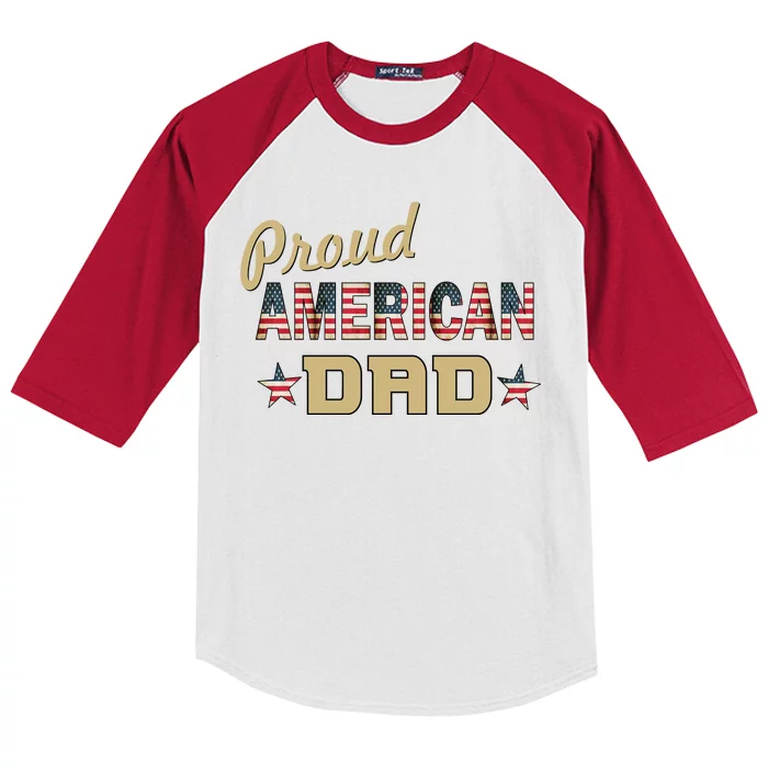 Proud Army Dad Kids Colorblock Raglan Jersey