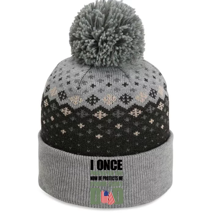 Proud Army Dad Of An American Soldier The Baniff Cuffed Pom Beanie