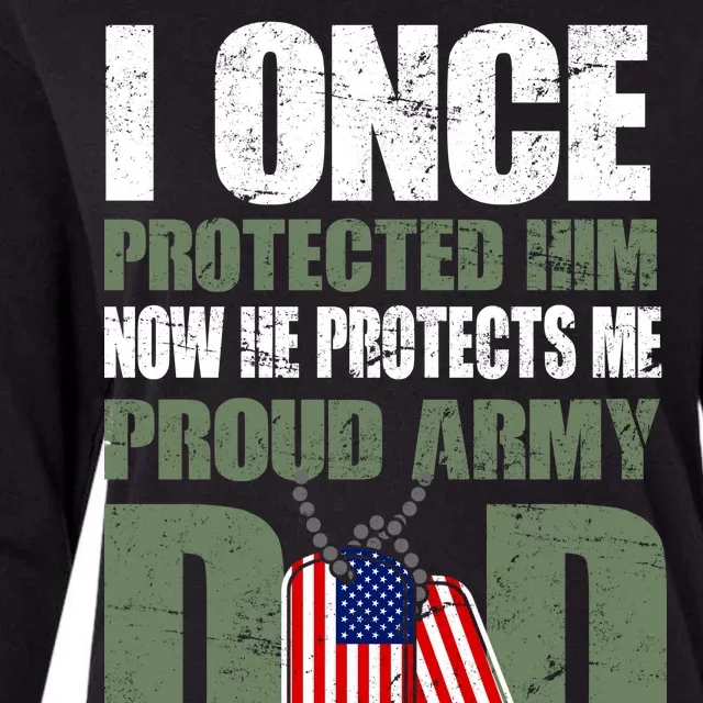 Proud Army Dad Of An American Soldier Womens Cotton Relaxed Long Sleeve T-Shirt