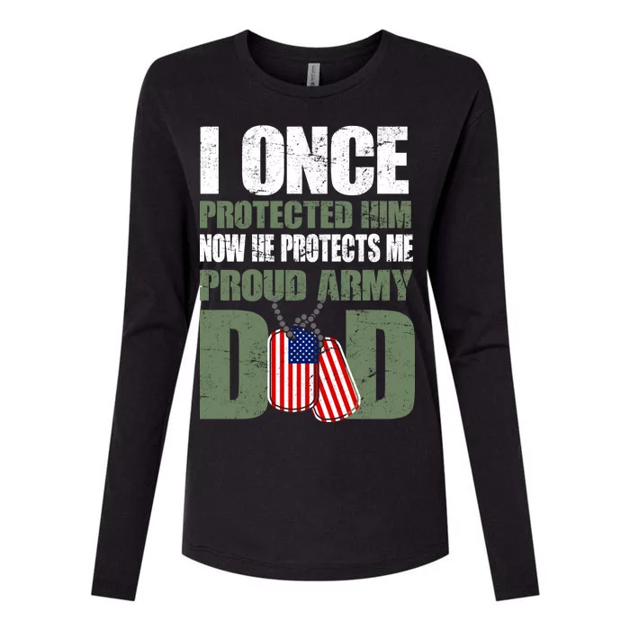 Proud Army Dad Of An American Soldier Womens Cotton Relaxed Long Sleeve T-Shirt