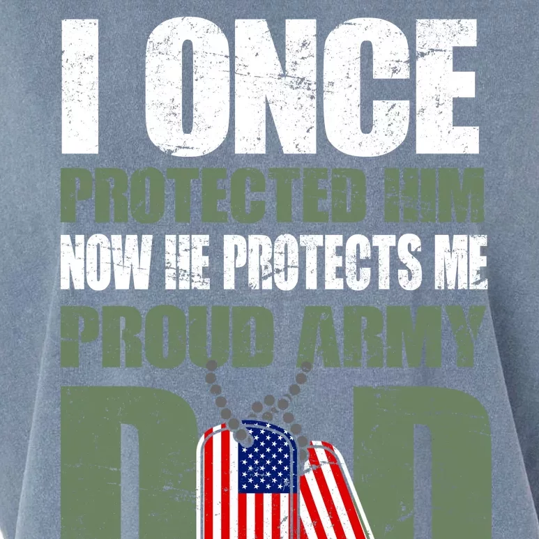 Proud Army Dad Of An American Soldier Garment-Dyed Women's Muscle Tee