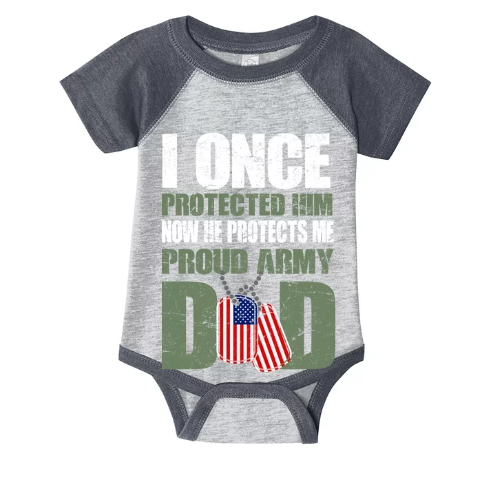 Proud Army Dad Of An American Soldier Infant Baby Jersey Bodysuit