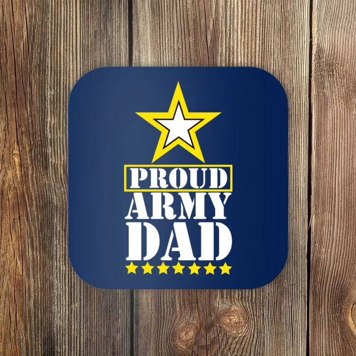 Proud Army Dad Star Logo Coaster