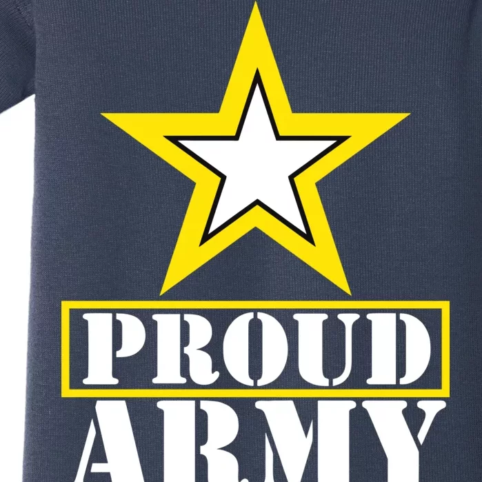 Proud Army Dad Star Logo Baby Bodysuit