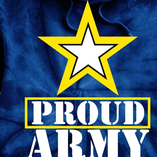 Proud Army Dad Star Logo Tie Dye Hoodie