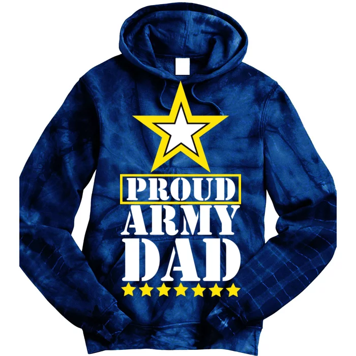 Proud Army Dad Star Logo Tie Dye Hoodie