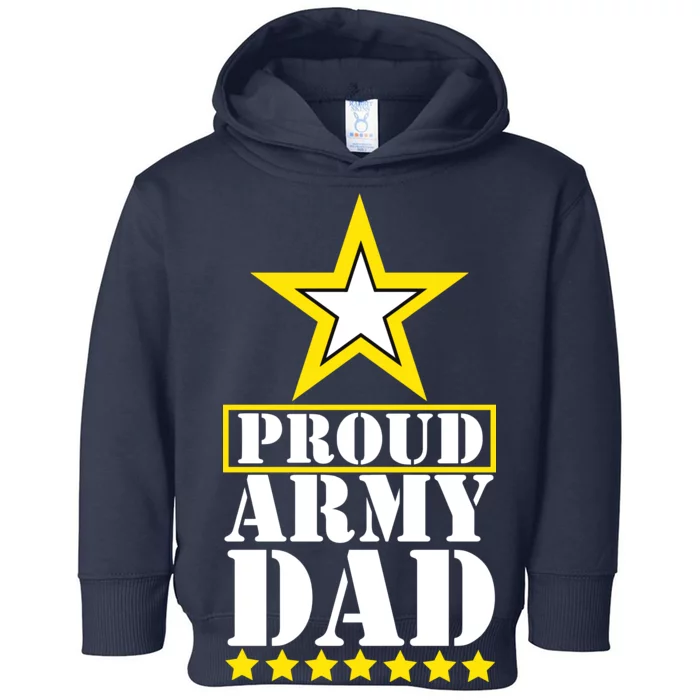 Proud Army Dad Star Logo Toddler Hoodie