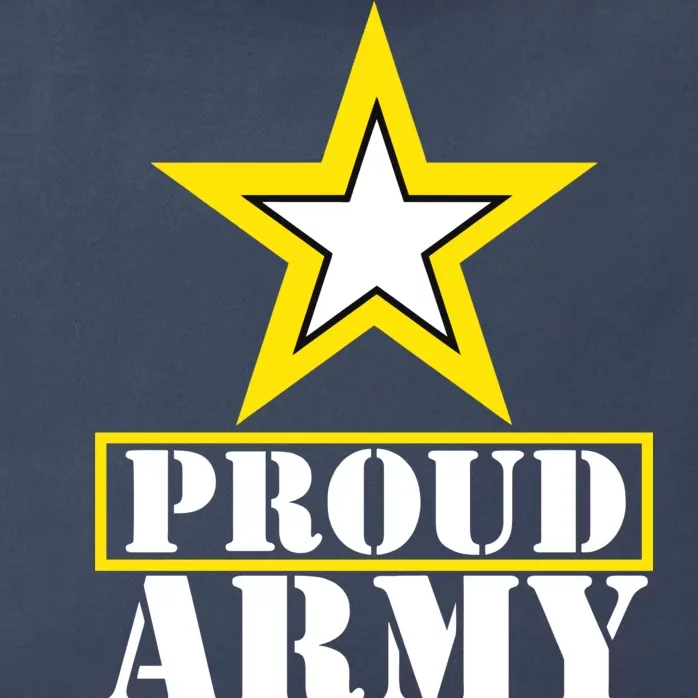 Proud Army Dad Star Logo Zip Tote Bag