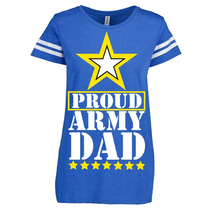 Proud Army Dad Star Logo Enza Ladies Jersey Football T-Shirt