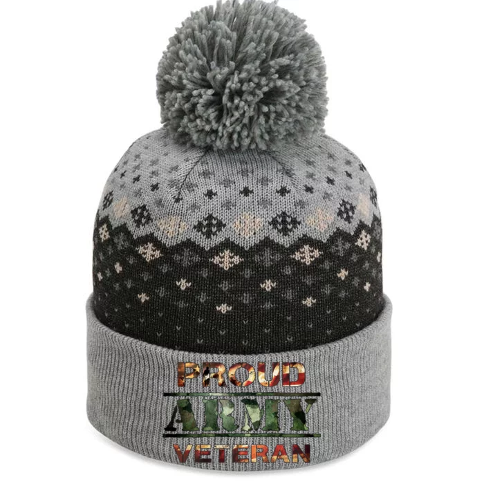 Proud Army Veteran The Baniff Cuffed Pom Beanie