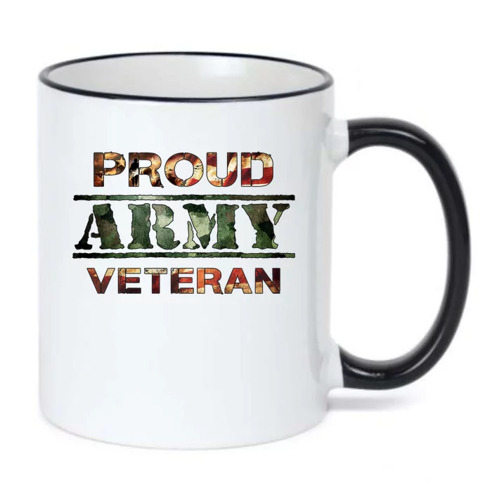 Proud Army Veteran Black Color Changing Mug