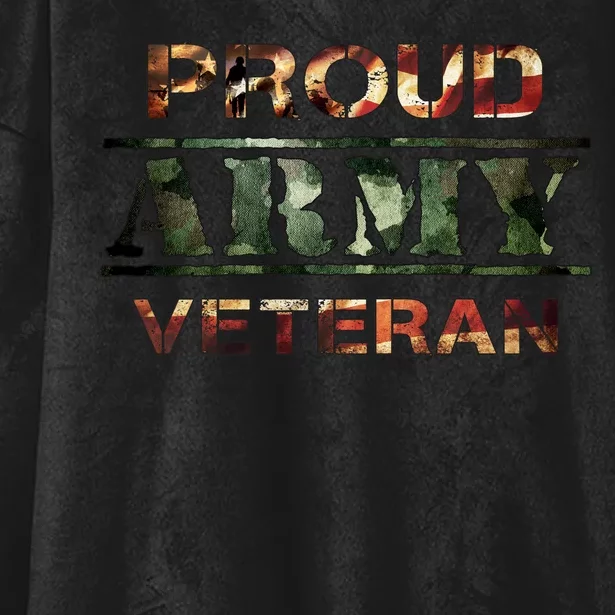 Proud Army Veteran Hooded Wearable Blanket