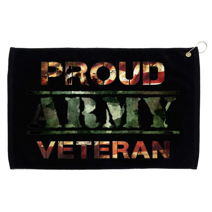 Proud Army Veteran Grommeted Golf Towel