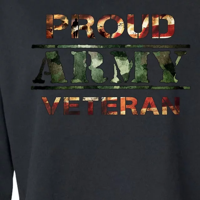 Proud Army Veteran Cropped Pullover Crew