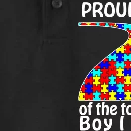 Proud Autism Dad Of The Toughest Boy I Know Dry Zone Grid Performance Polo