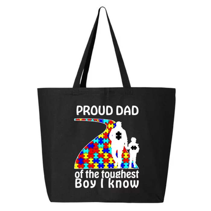 Proud Autism Dad Of The Toughest Boy I Know 25L Jumbo Tote