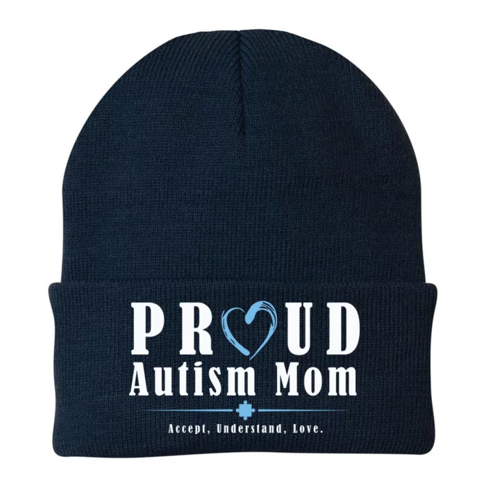 Proud Autism Mom Accept Understand Love Knit Cap Winter Beanie