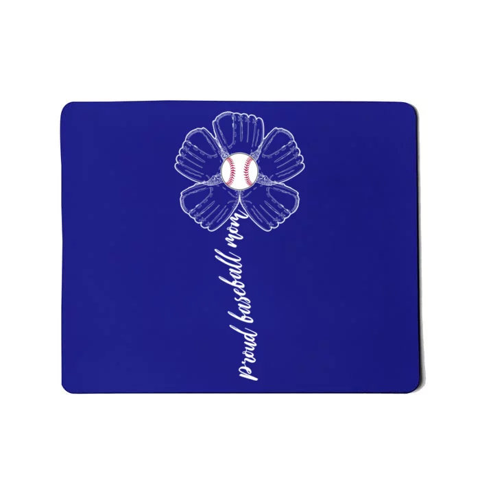 Proud Baseball Mom Flower Mousepad