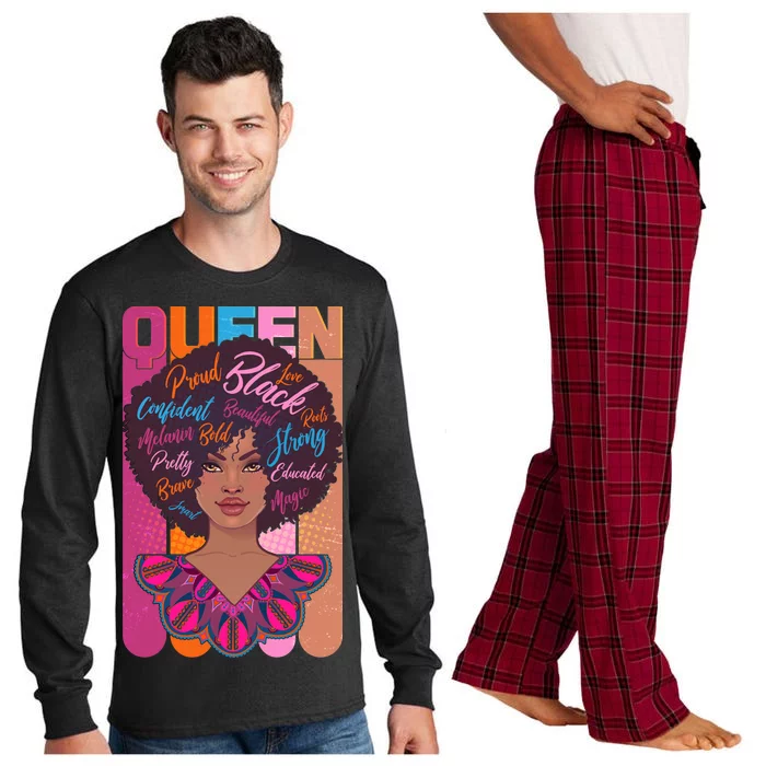 Proud Black African American Queen Long Sleeve Pajama Set