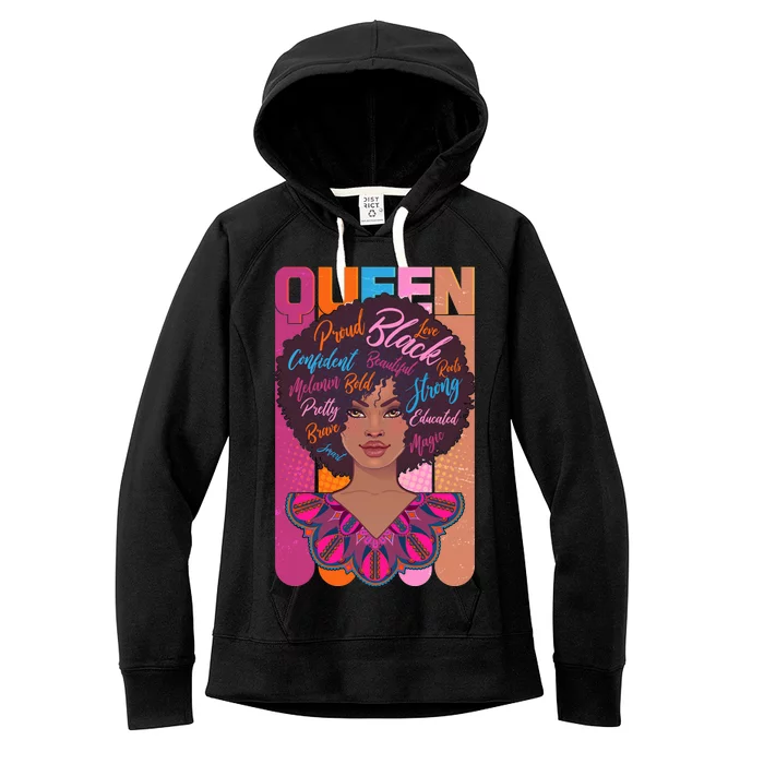 Proud Black African American Queen Women's Fleece Hoodie