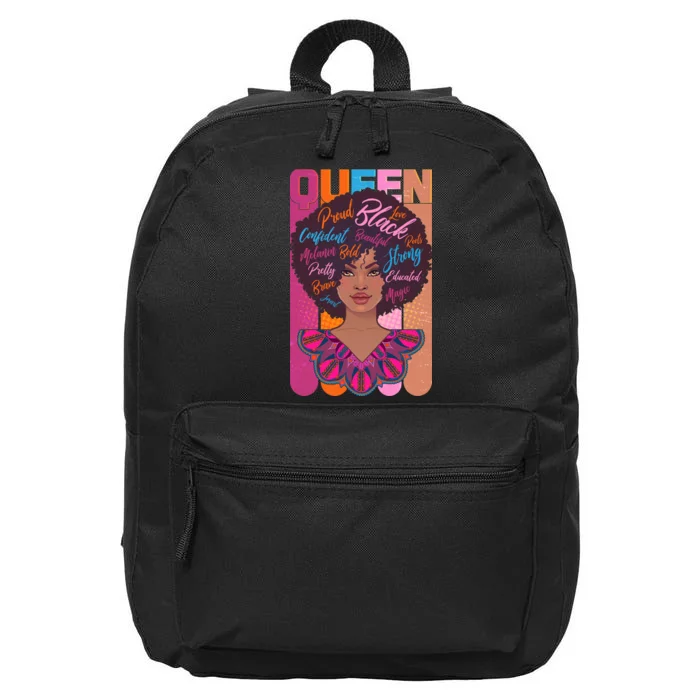 Proud Black African American Queen 16 in Basic Backpack