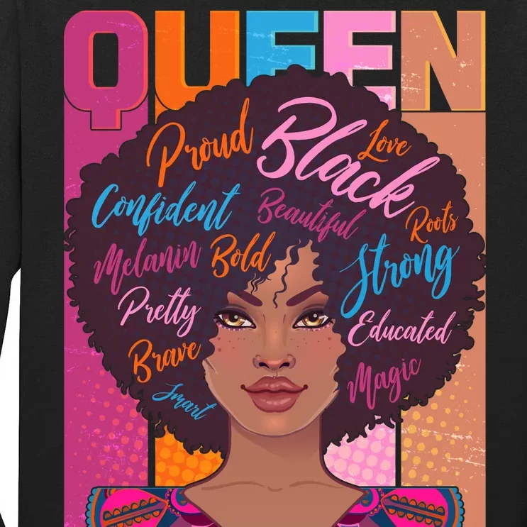 Proud Black African American Queen Tall Long Sleeve T-Shirt