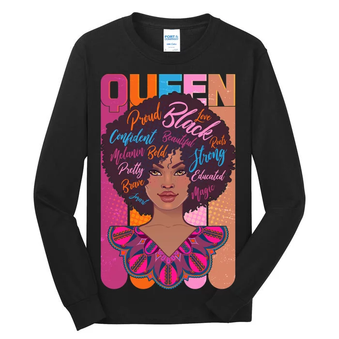 Proud Black African American Queen Tall Long Sleeve T-Shirt