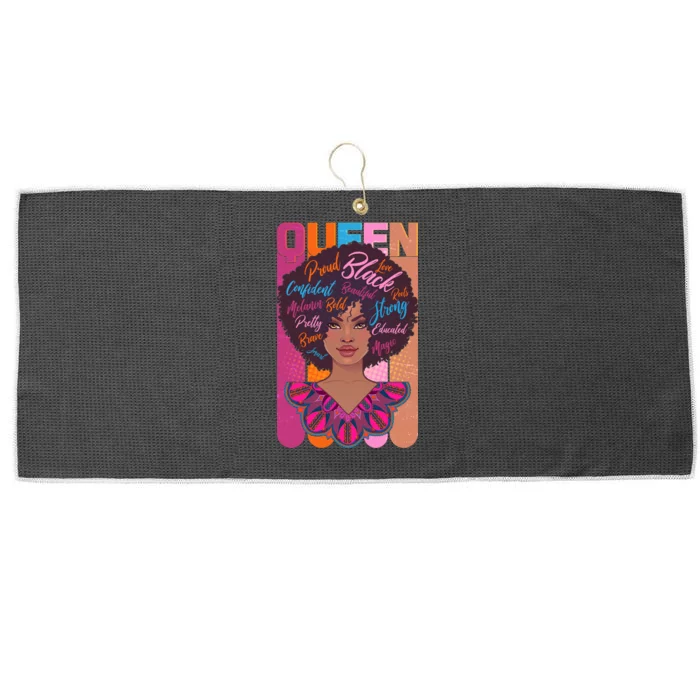 Proud Black African American Queen Large Microfiber Waffle Golf Towel