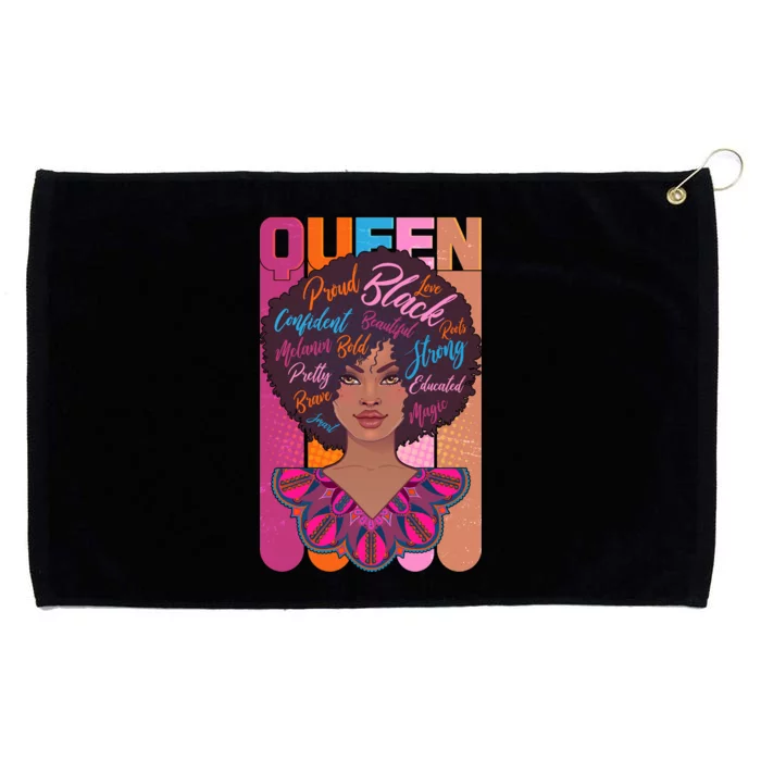 Proud Black African American Queen Grommeted Golf Towel