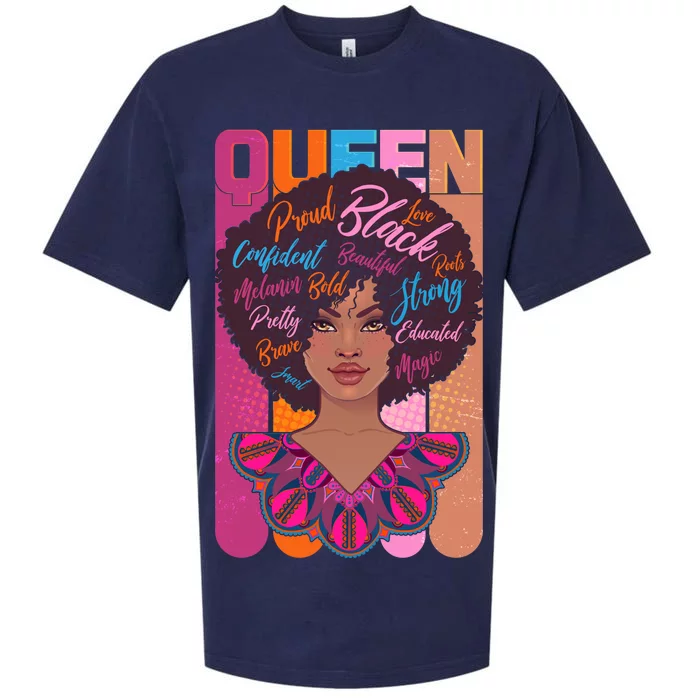 Proud Black African American Queen Sueded Cloud Jersey T-Shirt