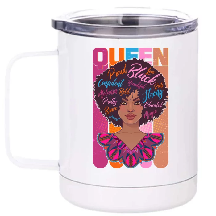 Proud Black African American Queen Front & Back 12oz Stainless Steel Tumbler Cup